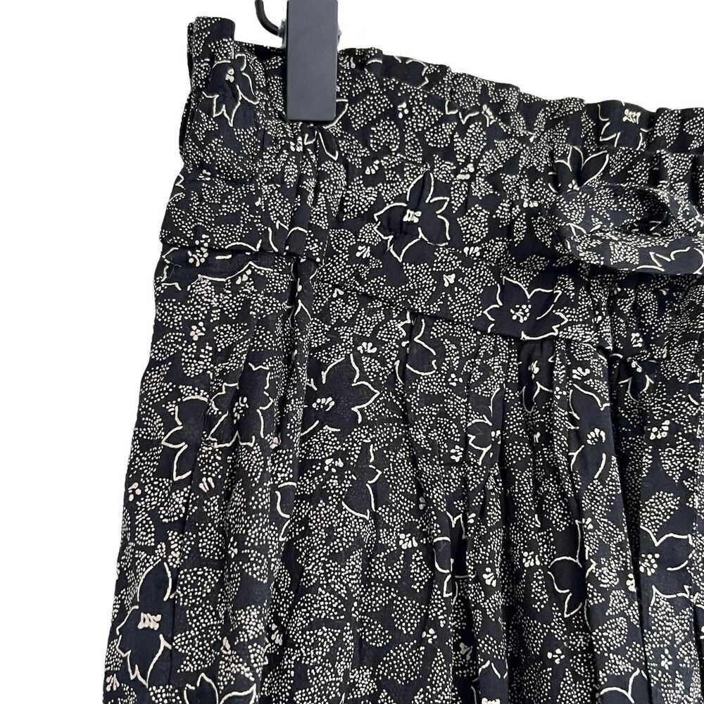 isabel Marant Etoile Pants 100% Cotton Black Floral Size 38 (FR), M (US) - Picture 4 of 12